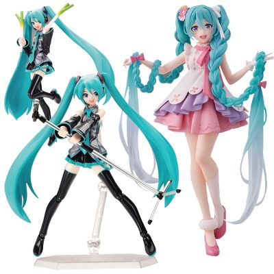 อะนิเมะ Hatsune Miku ฟิกเกอร์ #014 Miku รูปปั้นเสมือนตุ๊กตาตั้งยืนตุ๊กตาขยับแขนขาได้พีวีซีของเล่นของขวัญวันเกิดโมเดลสะสม