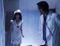 Nurse uniform short-sleeved one-piece dress Halloween party with hat semicolon ghost COs blood socks plasma horror