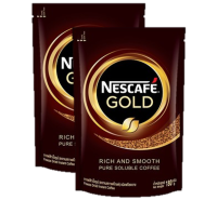 Nescafe Gold Rich and Smooth Instant Coffee 180g. (2แพค) เนสกาแฟ โกลด์ กาแฟสำเร็จรูปนำเข้า