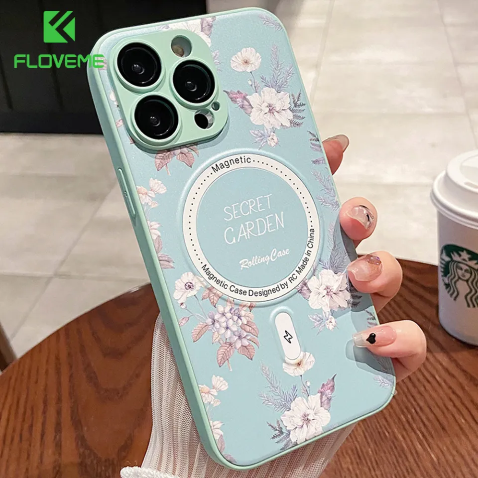 Cheap Flower Hard Leather Back Cover For iphone 14 13 12 11 pro