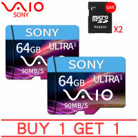 [ซื้อ 1 แถม 1 ]SONY SD Card ขนาด 32GB 64GB 128GB Class10 Micro SDHC TF Memory Cards