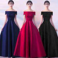 Golf Gear 2021 Early Autumn Womens Sexy One Shoulder Bridal Wedding Dinner Toast Dress Skirt Waist Swing Dress