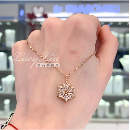 100-swarovskiของแท้-สร้อยคอ-swarovski-magic-beautiful-snowflake-swarovski-necklace-สวารอฟส-ของแท้-100-ของขวัญสำหรับคนพิเศษ