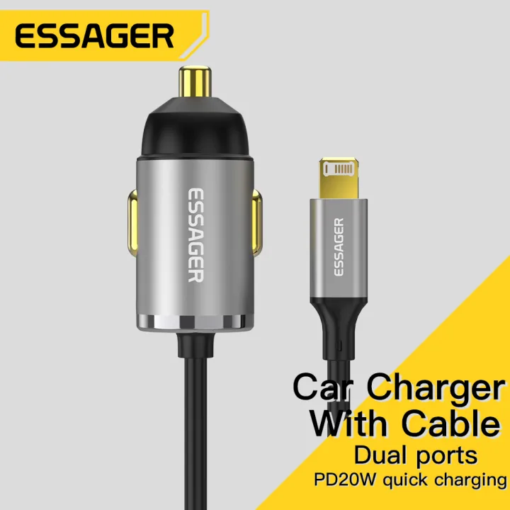 Essager PD 20W Car Charger Fast Charging Quick Charge PD3.0 QC3.0 USB