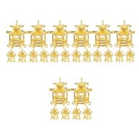 20 Pcs Earring Golden Hanging Making Bracelet Antique Jewelry Key Charms Pagoda Pendants Alloy Pendant Charm