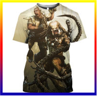 Predator 3d พิมพ์เสื้อยืดผู้ชายผู้หญิงแฟชั่นบวกขนาดเสื้อยืดเด็กฮิปฮอปเสื้อยืด Homme Camisetas หนังสยองขวัญด้านบน XS-5XL