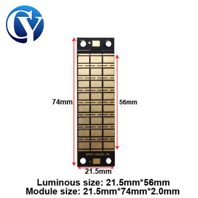 Higt Power Blank PCB UV Light 6565 24 LEDs โมดูลเปล่าพื้นผิวแหล่งกำเนิดแสงบ่มโคมไฟ