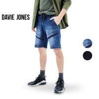 DAVIE JONES กางเกงขาสั้น ผู้ชาย เอวยางยืด สีกรม สีดำ Elasticated Shorts in navy black SH0047NV SH0048BK