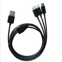 สายชาร์จอเนกประสงค์ Universal 3 in 1 หลายพอร์ตอุปกรณ์ USB C สายชาร์จ Type C Connectors สำหรับโทรศัพท์แท็บเล็ต