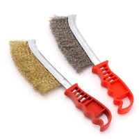 Knife-shaped Steel Wire Brush Barbecue Cleaning Stainless Steel Wire Iron Brush  Steel Copper Derusting Brushsteel Wire Brush Shoes Accessories