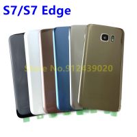 For Suitable For Samsung Galaxy S7 G930F S7 EDGE G935F  Back Glass Cover Battery Rear Door Case Housing With Camera  S7 Edge Back Glass