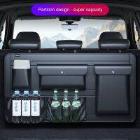 hotx 【cw】 Car Storage Backseat 5 Organizer Multi-use Leather Back Organizers With Net