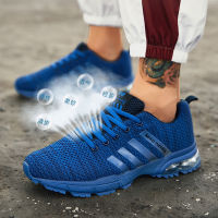 Light Sneakers Men Running Shoes Air Cushion Breathable Comfortable Outdoor Sports Footwear with Four Bars Leisure Non-slip