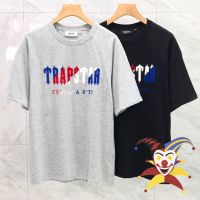 【Mens clothing】โลโก้เย็บปักถักร้อยที่มีสีสัน Trapstar Top Tee Men 39; S Women 39; S Top VersionT Shirt