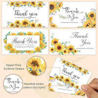 Sunflower Thank You Sticker rectangle Thank You Card for Small Business Appreciation Cardstock Gift Decorate Child Party Sticker