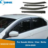 คิ้วกระจกรถแปลงสำหรับ Suzuki Alivio /Ciaz/belta 2015 2016 2017 2018 2019 2020รถยนต์ Weathershield ที่ช่องระบายอากาศมีเฉดสีกันน้ำฝนแดด