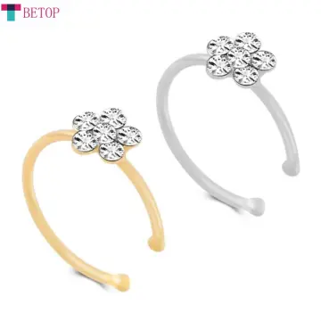 Designice Fashion Nose Ring Women Flower Nose Ring Hoop Body Piercing  Jewelry - Walmart.com