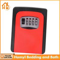 Homyl กล่องกุญแจล็อครหัส4หลักเคสที่เก็บรักษาความปลอดภัยนิรภัยติดผนัง