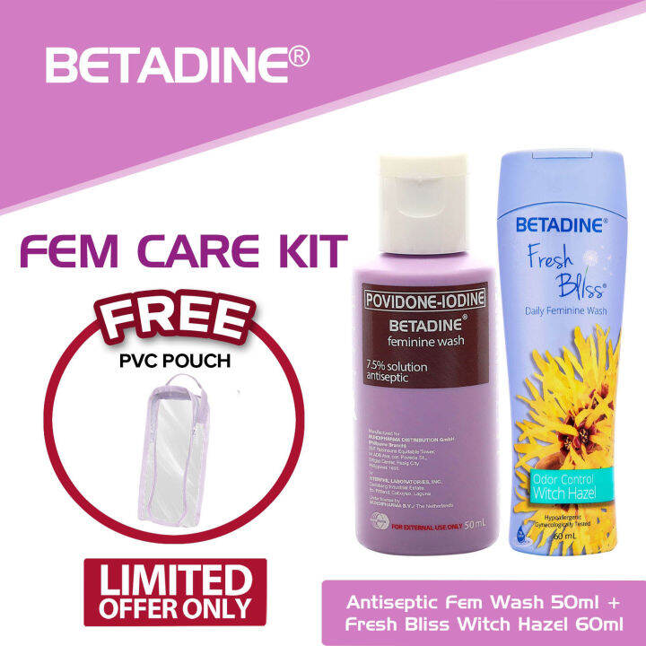 BETADINE® Feminine Care Kit (Antiseptic Fem Wash 50ml+ Fresh Bliss