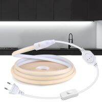 1-30m Kitchen led 220v EU Cabinet Light Flexible Lamp bedroom closets indoor lighting Decoration Strips Tape Waterproof Wall Stickers Decals