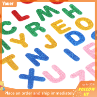 【Youer】 28ชิ้น/ถุง Glitter Foam Letter สติ๊กเกอร์เด็กของเล่น scrapbooking Kit งานฝีมือ handmade