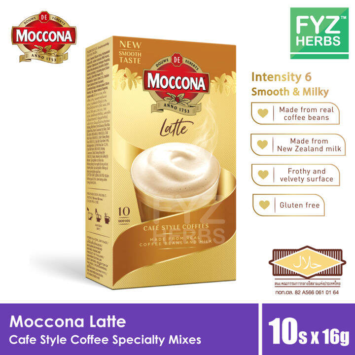 Moccona Cafe Style Coffee - Latte (10s x 16g) | Lazada