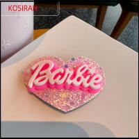 KONSIRAN แฟชั่นสำหรับผู้หญิง คลิปผมตุ๊กตาบาร์บี้ สไตล์ตุ๊กตาบาร์บี้ สีชมพูอมชมพู คลิปหนีบข้าง Barrettes บาร์เร็ตต์ อุปกรณ์เสริมผม บีบีคลิป สำหรับผู้หญิง