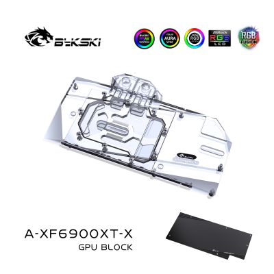 Bykski Gpu Water Cooling Block ใช้สำหรับ XFX Radeon RX 6800 XT Speedster Merc 319 /Rx 6900XT GPU การ์ด/ทองแดงหม้อน้ำบล็อก
