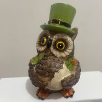 Pumpkin Owl Table Decor Resin Crafts Pine Cone Owl Statue with Hat Mini Creative Gift for Friends Kids