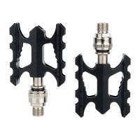 Universal Folding Bike Pedals Aluminum Alloy Bike Pedals Anti-Slip Bicycle Pedals Bike Pedals Parts, Black