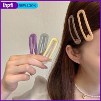 LHPFI 12pcs/lot สีทึบทึบ ปิ่นปักผมโลหะผสม รูปวงรี เป็นรูกลวง กิ๊ฟบ๊อบบี้ แฟชั่นสำหรับผู้หญิง แบบด้าน คลิปผมด้านข้าง สำหรับผู้หญิง