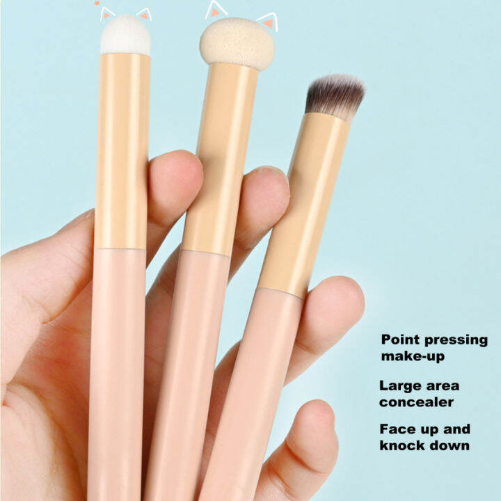 professional round head orange lip makeup brush, soft hair, no powder