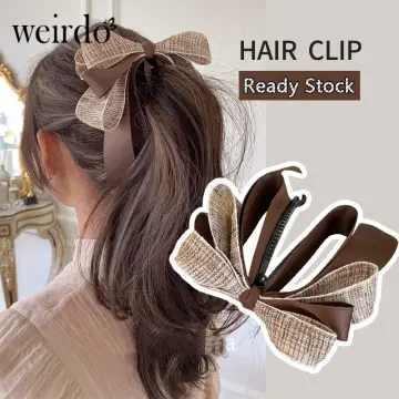 Shop 1pc Girls Banana Hair Grip Clamp Clip Korean Hairpin Ponytail