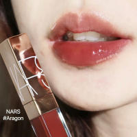 Nars หลอดทองสีชมพูแสงน้ำกระจก Lip Lacquer Nymphol อัลมอนด์/Aragon Aragorn ชาดำ