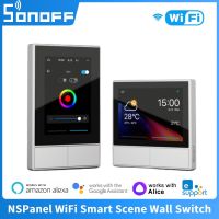 SONOFF NSPanel WiFi Smart Scene Wall Switch EU/US LCD Touch Switch Thermostat Display Voice Control Works with Alexa Google Home Power Points  Switche