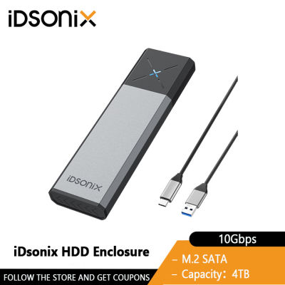 IDsonix M.2 NVMe SSD Enclosure 10Gbps 5Gbps NVMe SATA เป็น USB 3.1 Gen2 10 Gbps NVMe PCI-E Dual ProtocolM.2 SSD เคส รองรับฮาร์ดดิสก์