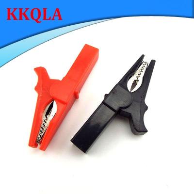 QKKQLA Test Clip 55MM 20A Insulated Alligator Clip to 4mm Banana Plug for Multimeter Pen Cable Probes Crocodile Clip