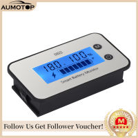 【MotorrTop】AUMOTOP เครื่องตรวจสอบความจุแบตเตอรี่ IPX7 DC 7-100โวลต์เครื่องทดสอบแรงดันไฟฟ้าแบตเตอรี่เปอร์เซ็นต์12โวลต์24โวลต์36โวลต์48โวลต์จอแสดงผล LCD รถยนต์ยานพาหนะทางทะเล RV แบตเตอรี่แผงแสดงสถานะพลังงาน