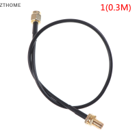 ZTHOME 0.3-5เมตรสายเคเบิล SMA ตัวผู้กับตัวเมีย RG174อะแดปเตอร์เชื่อมต่อ RF สายเสาอากาศ WiFi