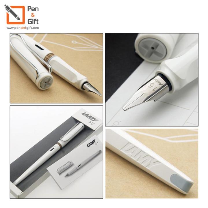 lamy-joy-white-fountain-pen-special-edition-ปากกาหมึกซึม-ลามี่-จอย-สีขาวคลิปเงิน-ของแท้100-พร้อมกล่องและใบรับประกัน