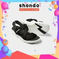 [HCM] Giày Dép Sandals SHONDO F6 Sport Đen Đế Trắng - Giày Đẹp Đi Học Nam Nữ - Shondo Đen F6S003