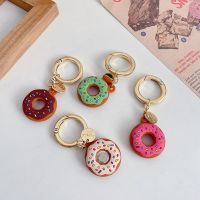 Silicone Keychain for Apple Airtags Case Protective Cover Tracker Accessories Shell Anti-scratch Air Tag Cartoon Donut Holder