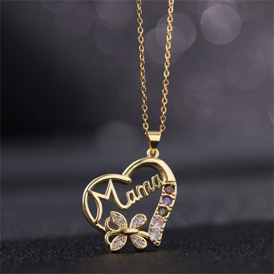 Thanksgiving Necklace Christmas Necklace Zircon Pendant Necklace Womens Necklace Heart Choker Chain