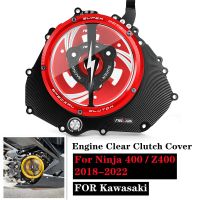 สำหรับ KAWASAKI NINJA 400 Z400เครื่องยนต์มอเตอร์ไซค์กระเป๋าคลัตช์ใสอุปกรณ์ป้องกันฝาครอบยาม NINJA400 Z 400 2018-2023 2022 2021 2020