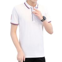 Men fashion plain Polo T-Shirt Short Sleeve round Collared