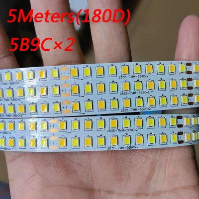 （2 welding point）5 meters 2835 180D dual colors LED strip for repairing chandeliers LED ribbon (51-60W)X2colors