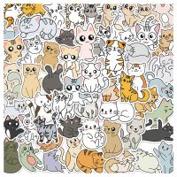 60pcs DIY Graffiti Cat Stickers For Suitcase Scrapbook Ipad Guitar Laptop Stationery Car Scrapbooking Material Kids Sticker