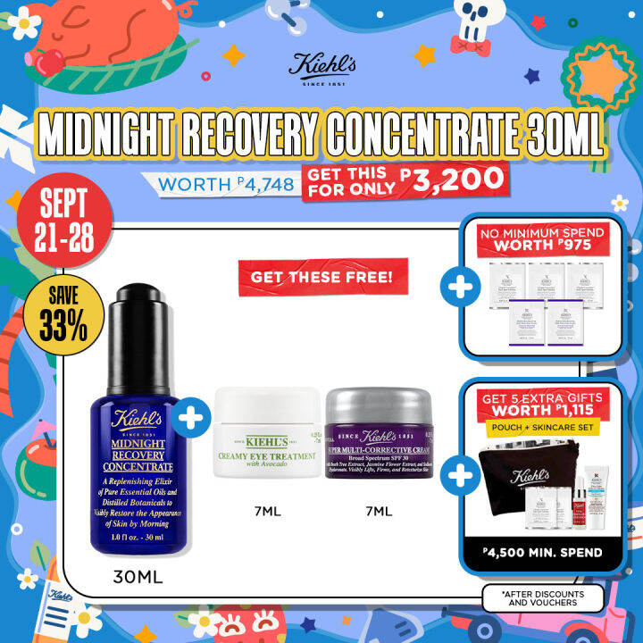 Kiehl's Midnight Recovery Serum Face Serum for Glowing Skin Glow Up