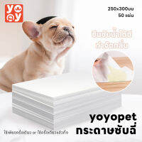 yoyo Pet: Pet Pee Paper กระดาษเช็ดฉี่สัตว์เลี้ยงคุณภาพดี กระดาษซับปัสสาวะสุนัข แมว ซึบซับเร็ว กำจัดกลิ่นได้ดี