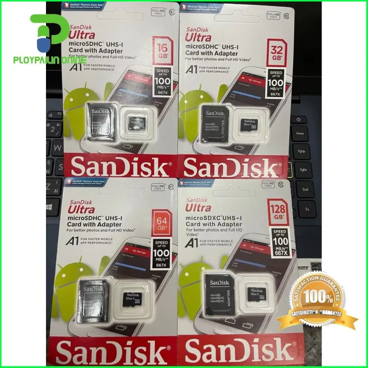 คุณภาพดี Sandisk Ultra Micro SD Card 8GB 16GB 32GB 64GB 128GB Class10 ...